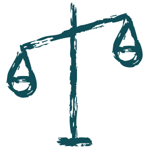 Illustrated icon, balance