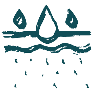 Illustrated icon, fluid