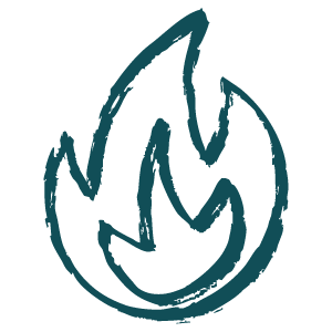 Illustrated icon, hot flash