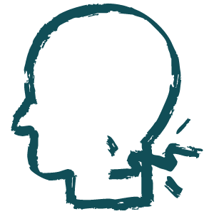 Illustrated icon, neck pain