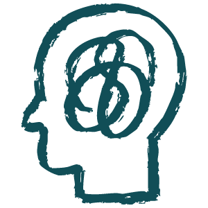 Illustrated icon, stress