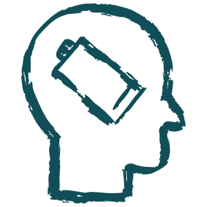 Illustrated icon, fatigue